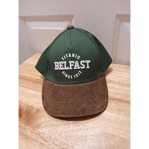 Titanic Belfast Hat Since 1912 EUC Cotton and Suede Embroidered Cap Adjustable